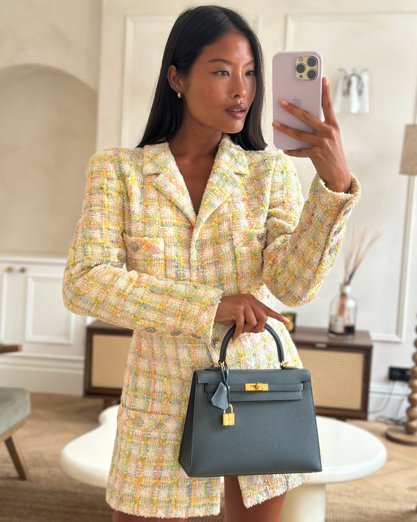 *RARE* Hermès Kelly Sellier Bag 25cm in Vert Amande Epsom Leather with Gold Hardware