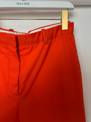 Hermes Bright Orange Tailored Trousers FR 38 Size UK 8