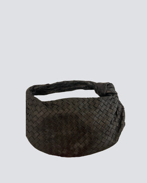 Bottega Veneta Black Intrecciato Leather Medium Jodie Bag
