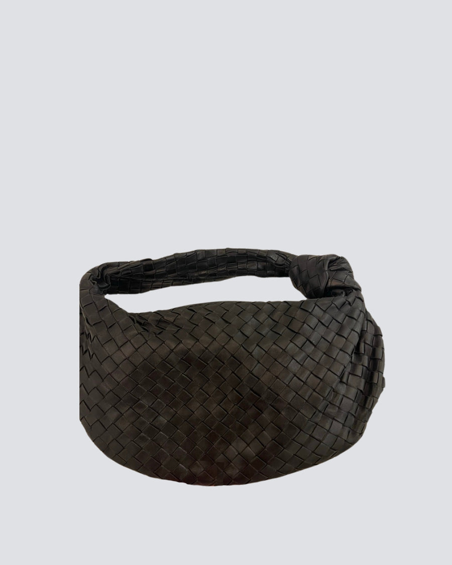 Bottega Veneta Black Intrecciato Leather Medium Jodie Bag