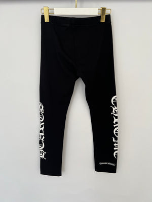 Chrome Hearts Black Logo Print Leggins Size FR 34 (UK 6)
