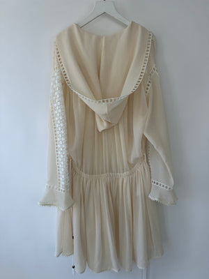 Philosophy Di Lorenzo Serafini Cover Up Dress With Hood & Lace Detail IT 38 (UK 6-8)