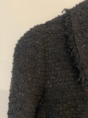Chanel 05/A Black Tweed Jacket with CC Logo Buttons Detail Size FR 36 (UK 8)