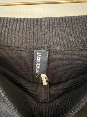 Jacquemus Black Biker Shorts with Strap Details Size FR 36 (UK 8)