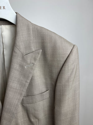 Richard James Light Beige Jacket and Trouser Menswear Suit Size 44R