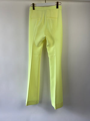 Alex Perry Yellow Sorbet Two Piece Bra-let and Flared Trousers Set FR 34 (UK 6)