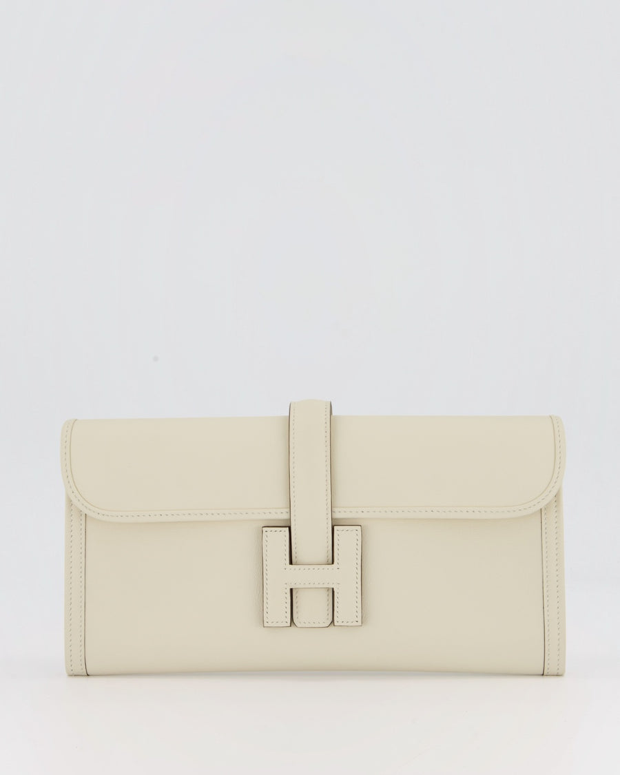 Hermès Jige Elan 29cm Clutch Bag in Nata Evercolour Leather