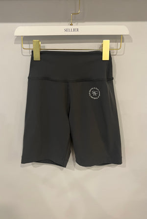 Sporty and Rich Grey Top and Biker Shorts Set with White Printed Logo Detail Size S (UK 8) RRP £160