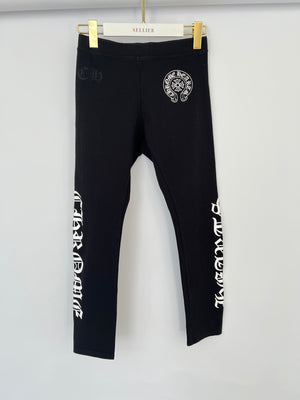 Chrome Hearts Black Logo Print Leggins Size FR 34 (UK 6)
