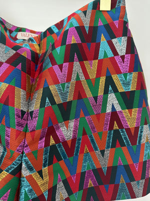 Valentino Pink V-Logo Metallic Shorts Size IT 46 (UK 14)