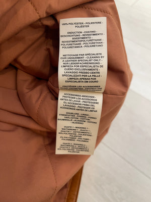 *RUNWAY* Hermès SS 2022 Beige, Brown Leather and Linen Coat with Palladium Details Size FR 36 (UK 8) RRP £10,200