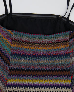 Missoni Multicolour Metallic Mini Dress with Removable Straps Size IT 44 (UK 12)