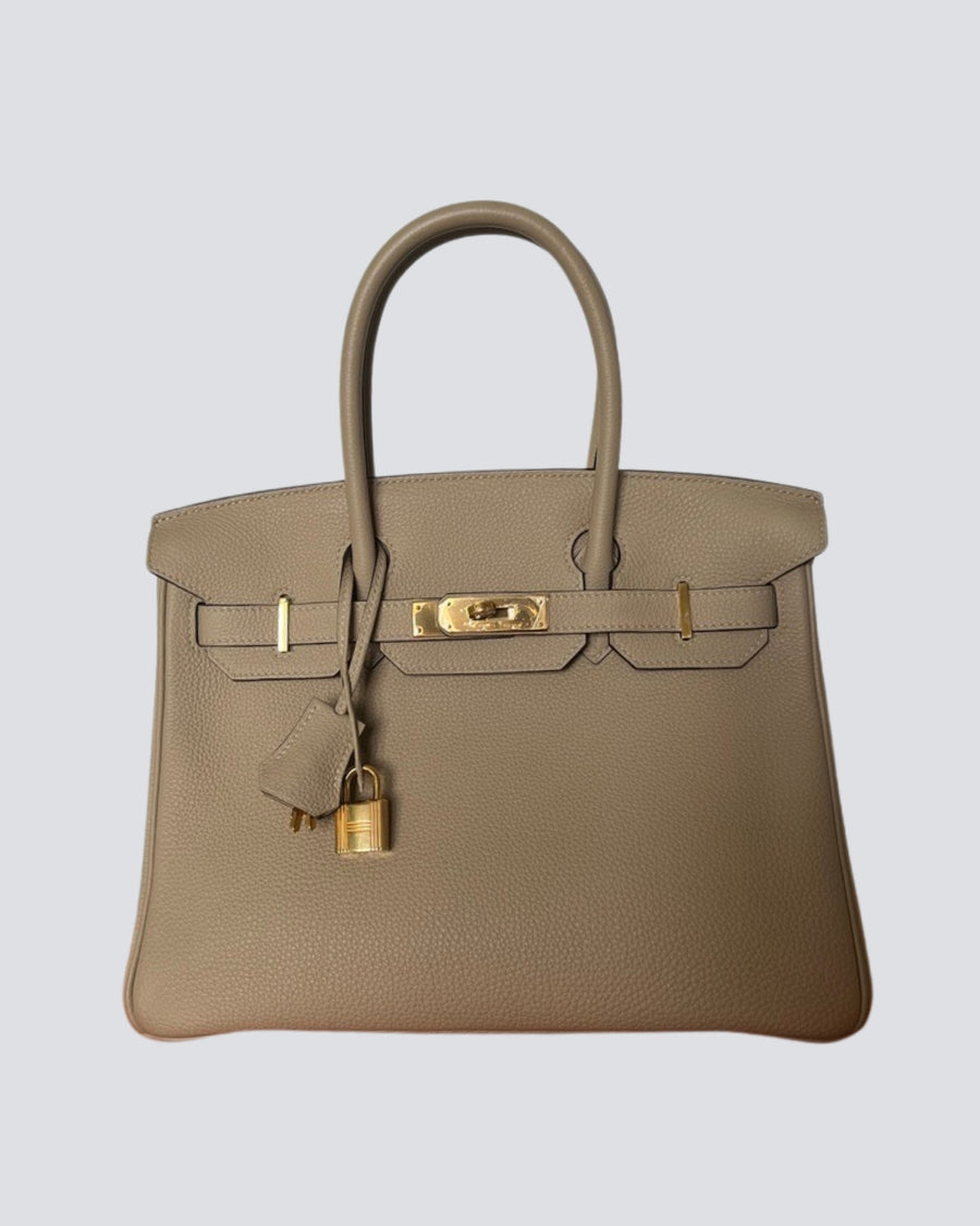 Hermes Beige Trench Birkin With Gold Hardware