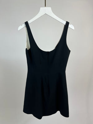 David Koma Black Panelled Diamante Strap Dress FR 36 (UK 8)