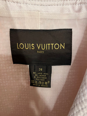 Louis Vuitton Pink Wool Tweed Jacket with Gold Detailing Size FR 38 (UK 10)