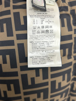 Fendi Black, Brown Monogram Reversible Down Jacket Size S (UK 8)