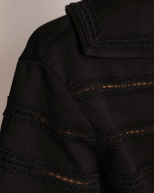 Chanel 24M Black Perforated CC Logo Short-Sleeve Top Size FR 36 (UK 8)