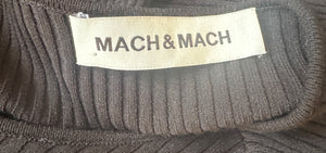 Mach and Mach Black Full Sleeve Chest Cut Out Bow Detail Short Dress Size (UK 12)
