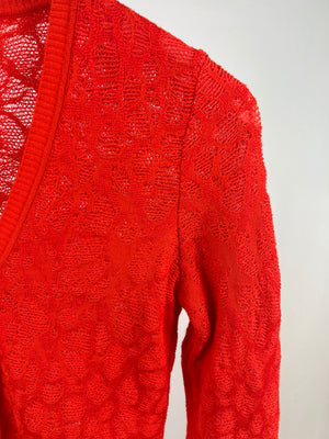 Missoni Red Spotted Pattern Knitted Cardigan Size IT 40 (UK 8)