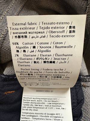 Valentino Dark Blue Denim Culottes with V Logo Detail Size 28 (UK 10)