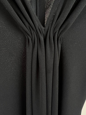 La Perla Black Plunge Neckline Dress IT 42 (UK 10)