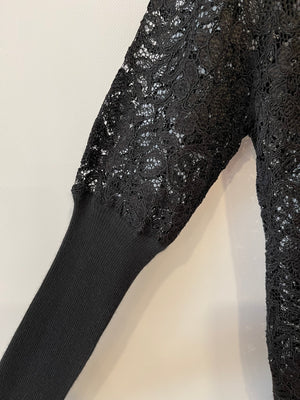 Dolce & Gabbana Black Lace Button-Down Cardigan Size IT 40 (UK 8)