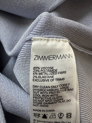 Zimmermann Natura Metallic Jersey Crop Top Size 1 (UK 10)