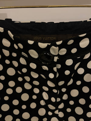 Louis Vuitton x Yayoi Kusama Black and White Polka Dot Straight Trouser Size FR 36 (UK 8)
