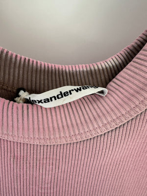 Alexander Wang Washed Pink Tank Dress with Logo Detail Size M (UK 10)