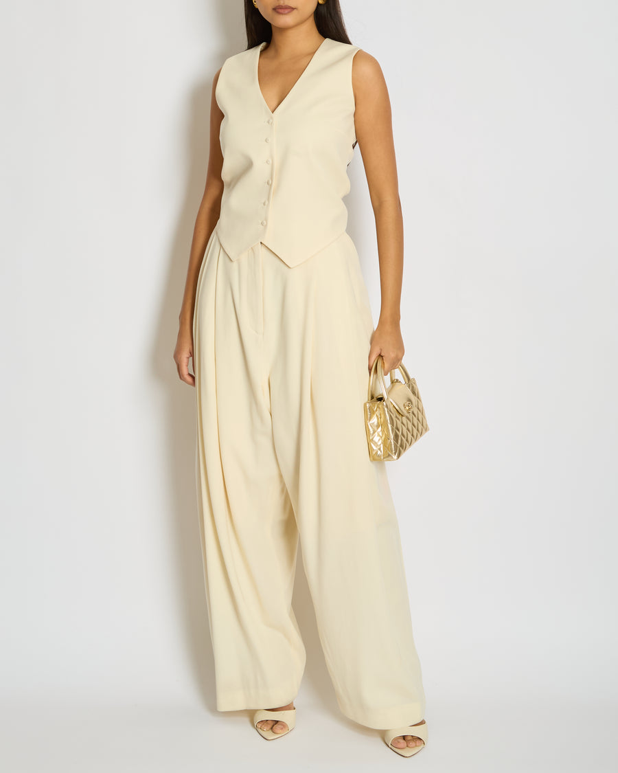 Raey Cream Tailored Trousers and Vest Set (UK 10/12)