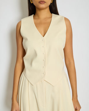 Raey Cream Tailored Trousers and Vest Set (UK 10/12)
