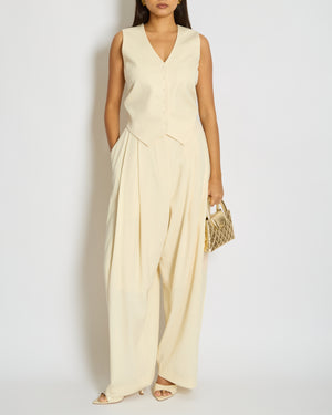 Raey Cream Tailored Trousers and Vest Set (UK 10/12)