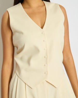 Raey Cream Tailored Trousers and Vest Set (UK 10/12)