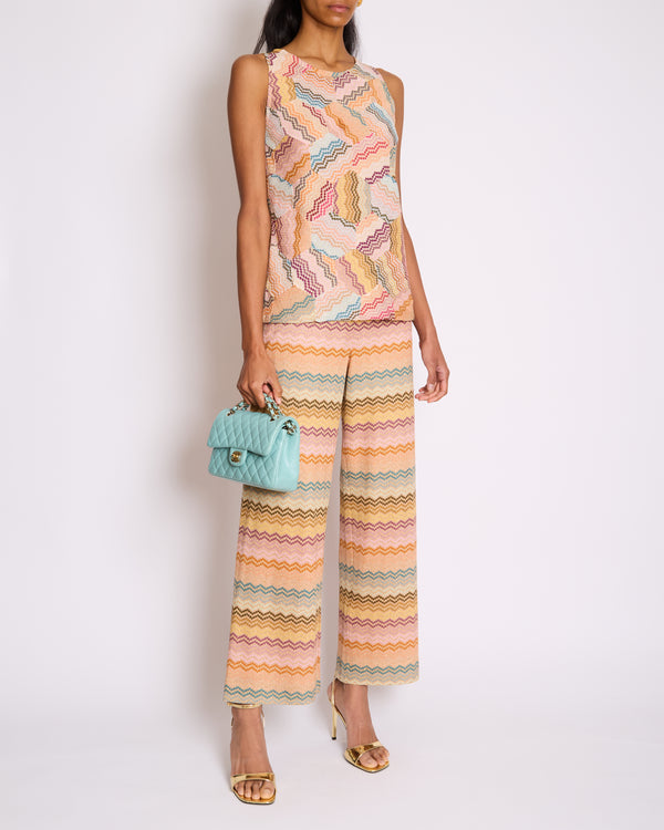 Missoni MARE Multicolour Knitted Sleeveless Top and Trousers Set Size IT 44 (UK 12)