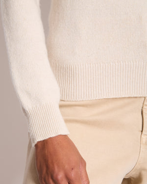 Chanel Beige Cashmere Cardigan with Gold and White Keyhole CC Buttons Size FR 36 (UK 8)