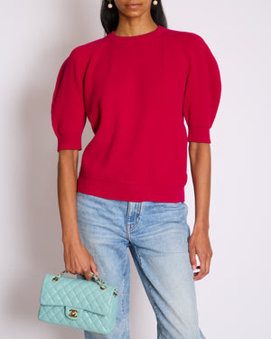 Alexander McQueen Pink Pull Over Knitted Short Sleeve Jumper Size XS (UK 4)