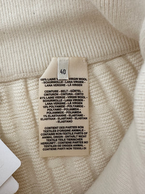 Hermes "H" Wool Jogging Pants In Blanc Naturel Size FR 40 (UK 12)