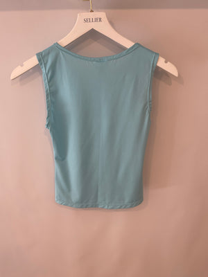VDM Light Blue Top and Midi Skirt Set Size S (UK 8)