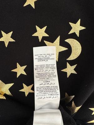 Gucci Black Sweatshirt with Gold Star Print GG Logo Size S (UK 8)