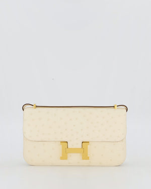 Hermès Constance 1-Elan Miroir Bag in Nata Ostrich Leather with Gold Hardware