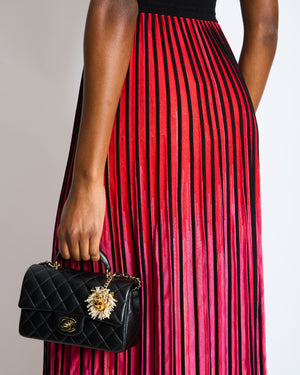 M Missoni Black and Multicolour Ombre Striped Maxi Dress with front Tie Detail Size IT 44 (UK 12)