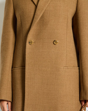 Toteme Brown Oversized Double-Breasted Blazer Size FR 36 (UK 8)