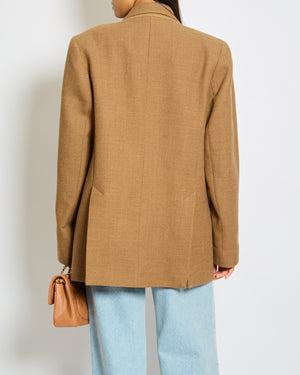 Toteme Brown Oversized Double-Breasted Blazer Size FR 36 (UK 8)