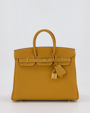 *RARE* Hermès Birkin 25 Bag in Naturel Sable Togo Leather with Gold Hardware