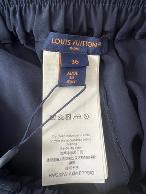 Louis Vuitton Navy Clous Jogging Shorts with Studded Detail Size FR 36 (UK 8)
