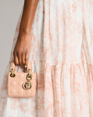 Christian Dior White and Pink Toile de Jouy Midi Skirt Size FR 36 (UK 8) RRP £1,900