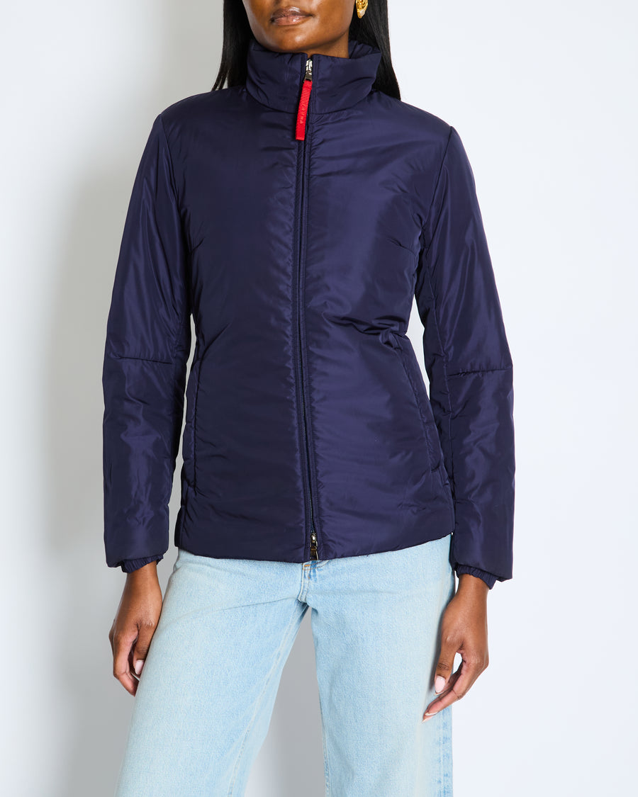 Prada Navy Blue Linea Rossa Ski Puffer Jacket Size IT 36 (UK 4)