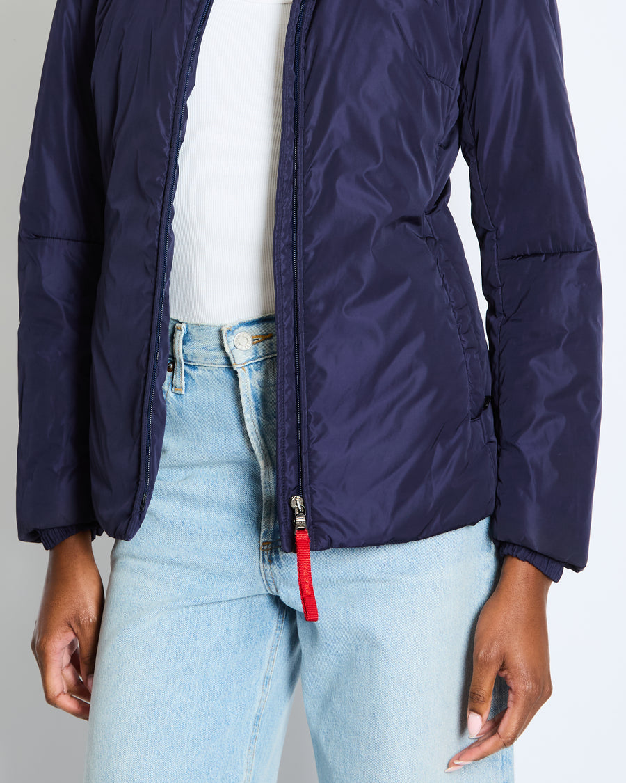 Prada Navy Blue Linea Rossa Ski Puffer Jacket Size IT 36 (UK 4)