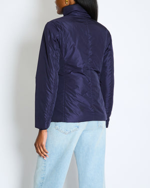 Prada Navy Blue Linea Rossa Ski Puffer Jacket Size IT 36 (UK 4)