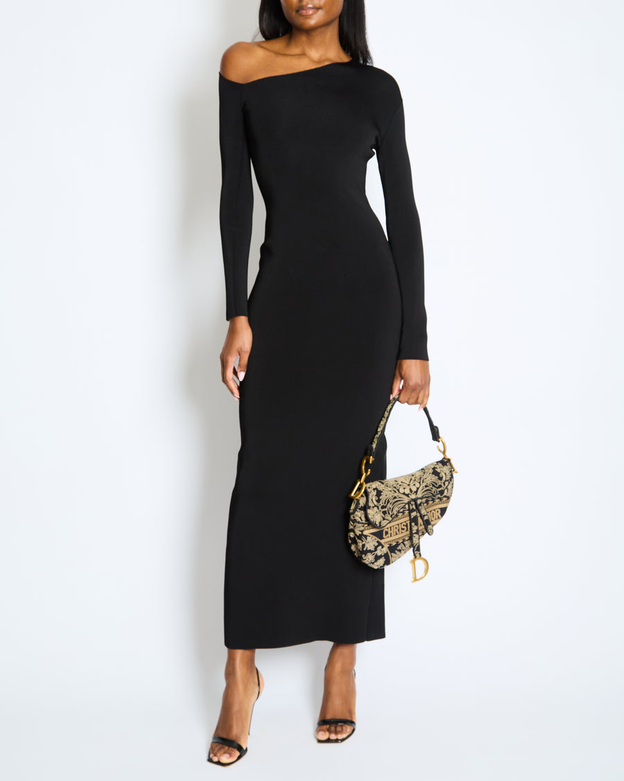 The Row Black Londrina Cutout Midi Dress Size XS (UK 8)